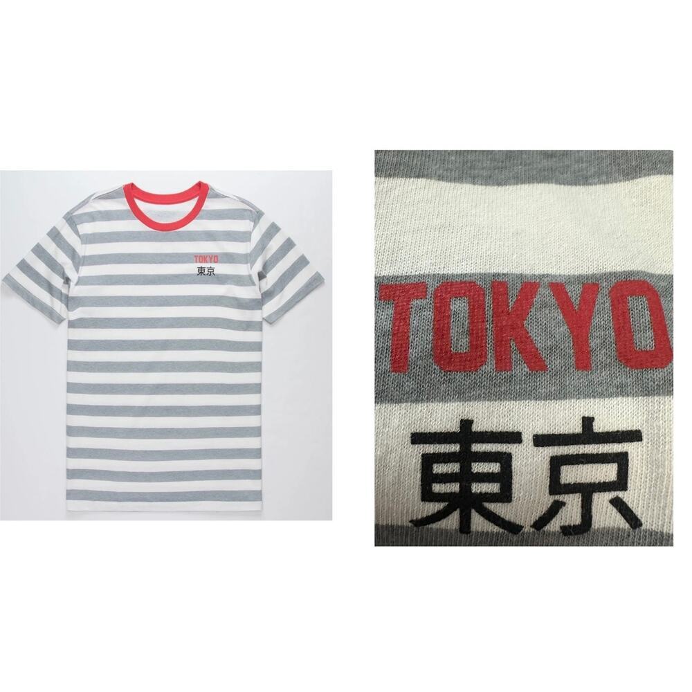 Urban Outfitters NEON RIOT Tokyo Race Mens Striped T-Shirt - Sz L - NWT